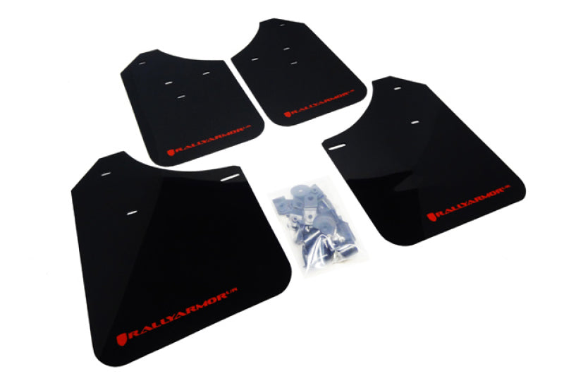Rally Armor 02-07 Subaru WRX/STI/RS/2.5i (wagons req mod) UR Black Mud Flap w/ Red Logo.
