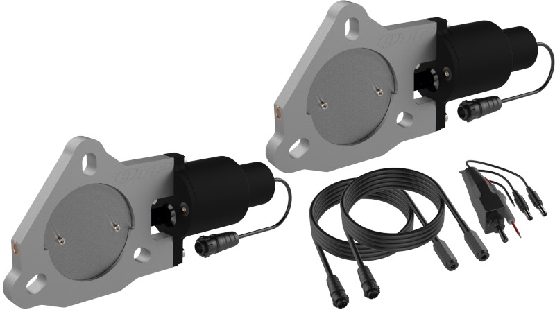 QTP 3in Bolt-On QTEC Dual Electric Cutout Valves - Pair.