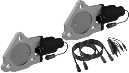 QTP 3in Bolt-On QTEC Dual Electric Cutout Valves - Pair.