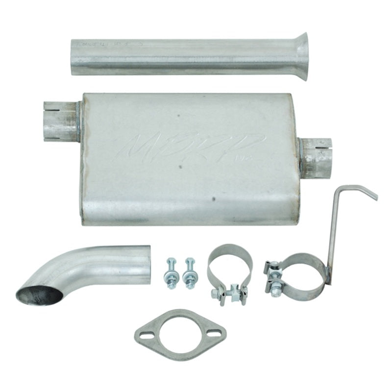 MBRP 00-06 Jeep Wrangler (TJ) Inline-4 2.5L Inline-6 4.0L Cat Back Single Off-Road Turn Down Alum Ex.