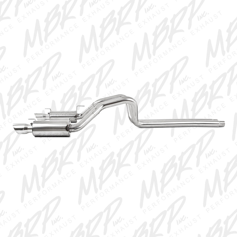 MBRP 05-09 Ford Shelby GT500 / GT Dual Split Rear Street Version 4in Tips T409 Exhaust System.