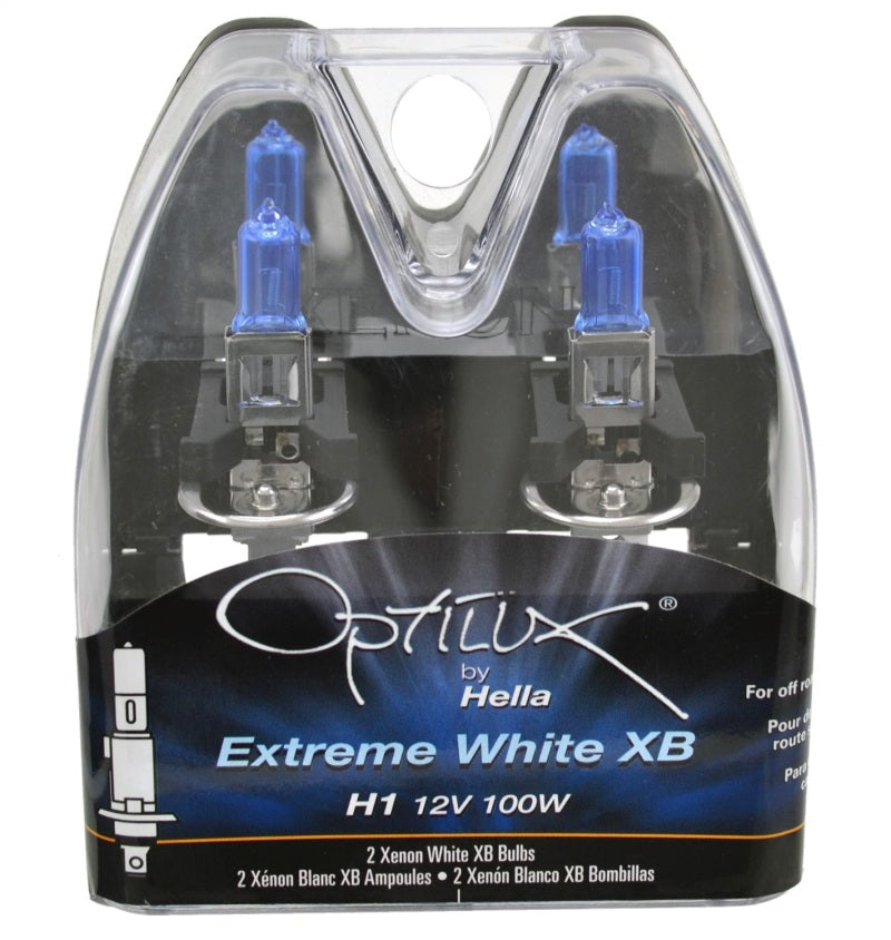 Hella Optilux H1 100W XB Extreme White Bulbs (Pair).