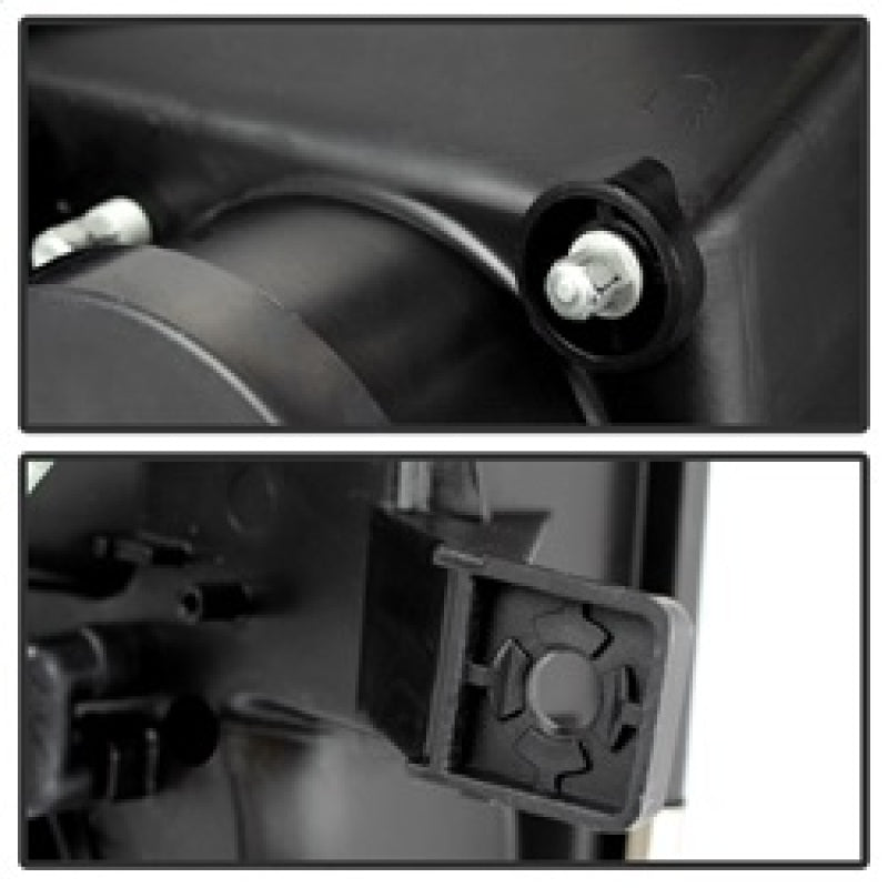 Spyder Ford F150 09-14 Projector Headlights Halogen Model- Light Bar DRL Blk PRO-YD-FF15009-LBDRL-BK.