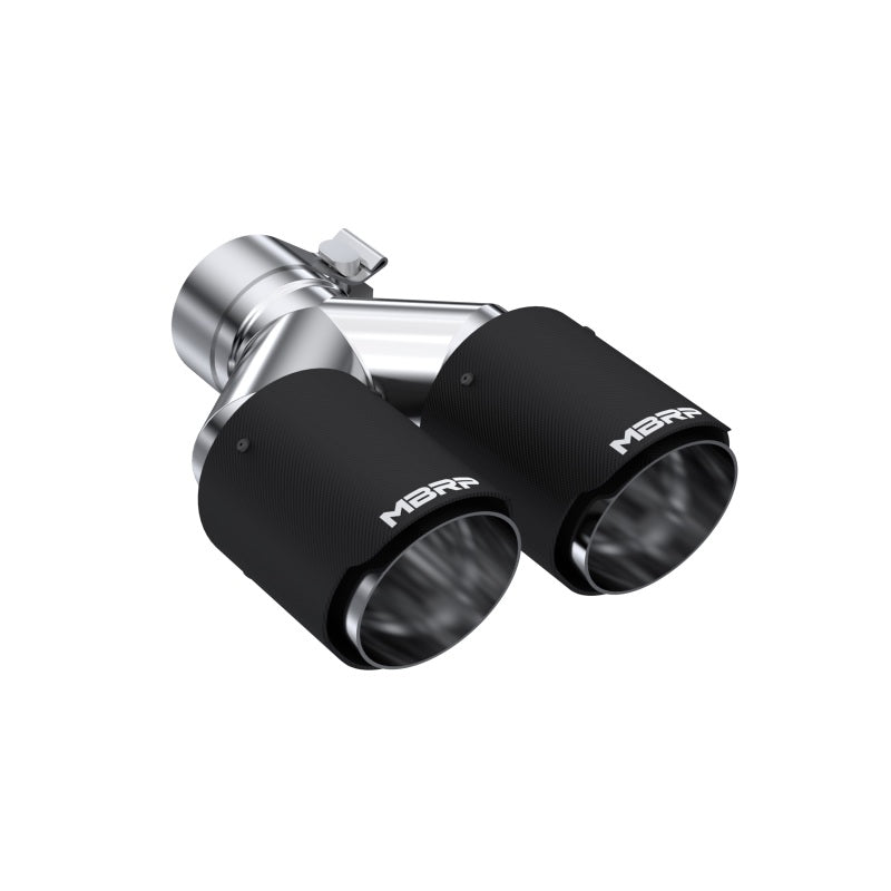 MBRP Universal Carbon Fiber Dual Tip 3.5in OD/2.5in Inlet.