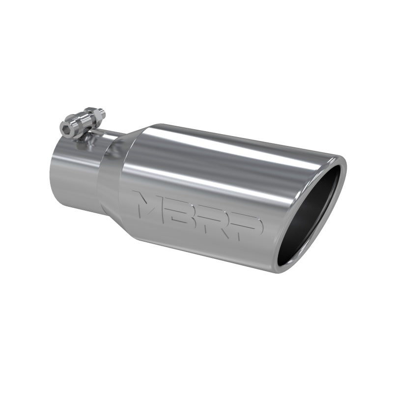 MBRP Universal Tip 4in OD 2.75in Inlet 10in Length Angled Rolled End T304.