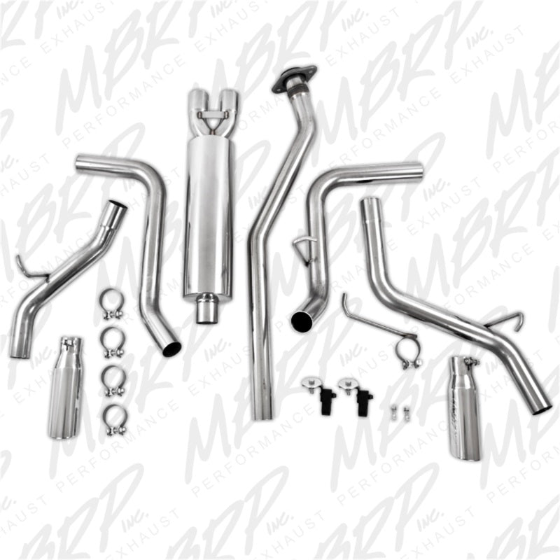 MBRP 2003-2007 Chev/GMC 1500 Classic 4.8/5.3L EC/CC-SB Cat Back Dual Split Side.