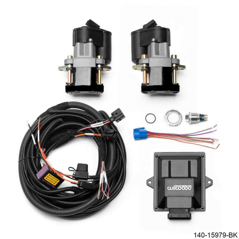 Wilwood Electronic Parking Brake Rear Retrofit Kit - 0.810in Rotor Black.