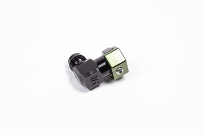 Radium Engineering 3/8in SAE Female to 6AN Male Low Profile Elbow.