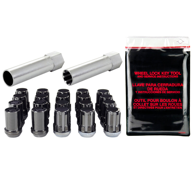 McGard SplineDrive Tuner 5 Lug Install Kit w/Locks & Tool (Cone) M12X1.25 / 13/16 Hex - Black.