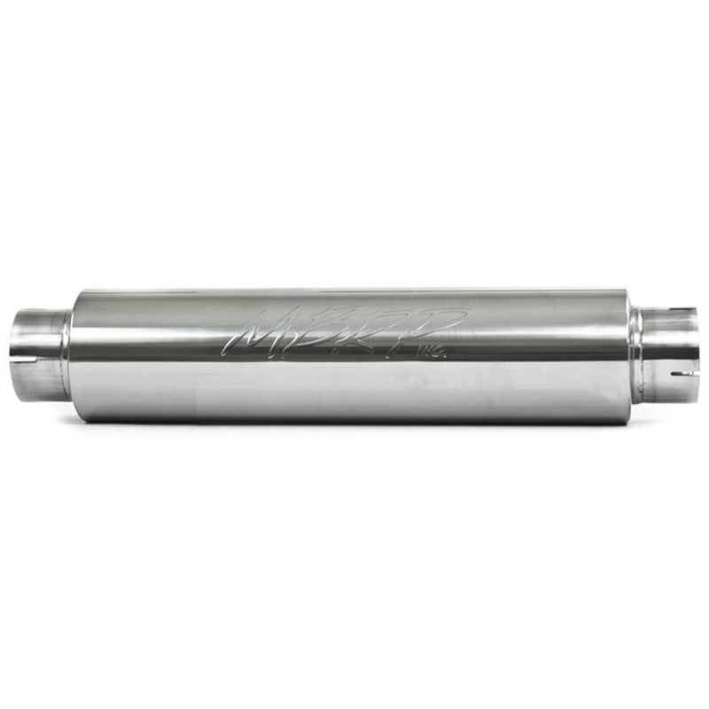 MBRP Universal Quiet Tone Muffler 4in Inlet/Outlet 24in Body 6in Dia 30in Overall T409.
