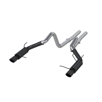 MBRP 11-14 Ford Mustang GT 5.0L 3in Cat Back Dual Split Rear Race Version 4in Tips - Black.