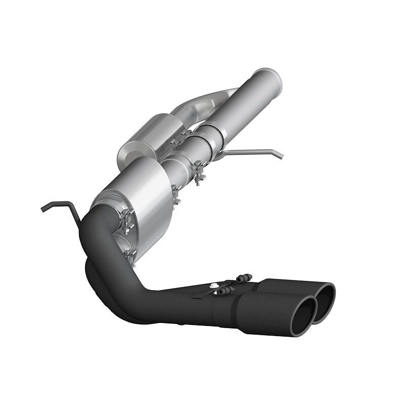 MBRP 09+ Chevrolet Silverado 1500 3in Cat Back Pre-Axle Dual Outlet w/ 4in Tip - Black.