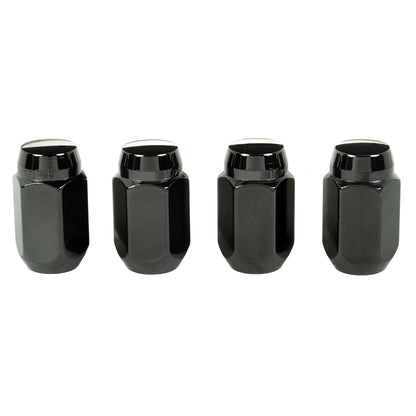 McGard Hex Lug Nut (Cone Seat) M12X1.5 / 13/16 Hex / 1.5in. Length (4-pack) - Black.