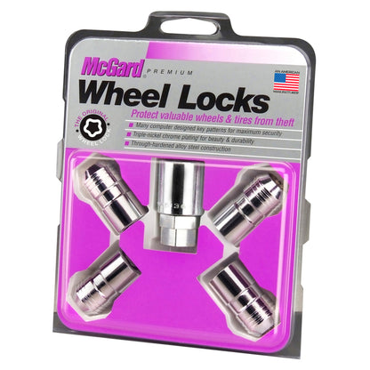 McGard Wheel Lock Nut Set - 4pk. (Cone Seat) M14X1.5 / 21mm & 22mm Dual Hex / 1.639in. L - Chrome.