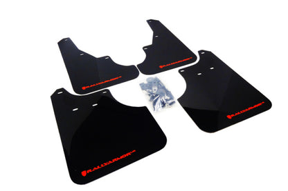 Rally Armor 2009+ Subaru Forester UR Black Mud Flap w/ Red Logo.