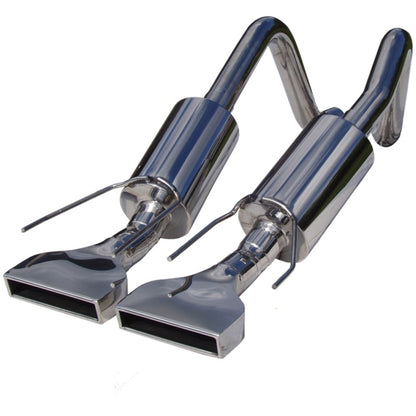 MBRP 2005-2008 Chev Corvette Dual Muffler Axle Back Rectangular Tips.