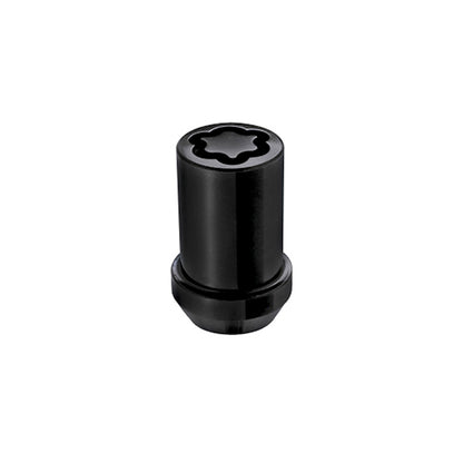 McGard Wheel Lock Nut Set - 4pk. (Tuner / Cone Seat) M12X1.5 / 13/16 Hex / 1.24in. Length - Black.