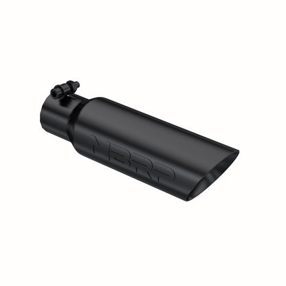 MBRP Universal Tip 3.5 O.D. Dual Wall Angled 2.5 inlet 12 length - Black Finish.