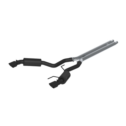 MBRP 15 Ford Mustang GT 5.0 3in Cat Back Dual Split Rear Street Version 4.5in Tips - Black Coated.