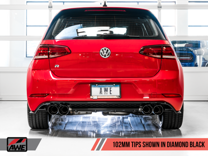 AWE Tuning Track Catback Exhaust - Diamond Black Tips | 3015-43148