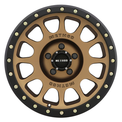 Method MR305 NV 17x8.5 0mm Offset 5x5 94mm CB Method Bronze/Black Street Loc Wheel.