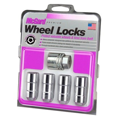 McGard Wheel Lock Nut Set - 4pk. (Cone Seat) M14X2.0 / 13/16 Hex / 2.25in. Length - Chrome.