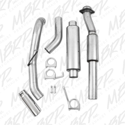 MBRP 11-12 Ford F150 SVT Raptor 6.2L EC-SB/CC-SB 3.5in Cat Back Single Exit Alum Exhaust System.