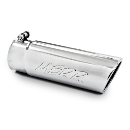 MBRP Universal Tip 4in O.D. Angled Rolled End 3 inlet 10 length.
