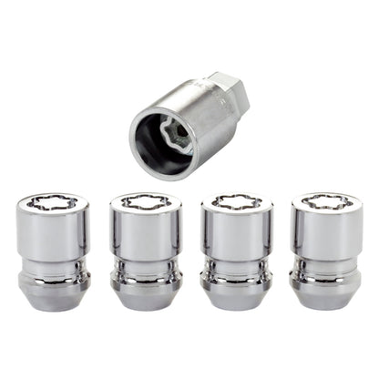 McGard Wheel Lock Nut Set - 4pk. (Cone Seat) M12X1.25 / 19mm & 21mm Dual Hex / 1.28in. L - Chrome.