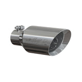 MBRP Universal Tip 4.5 O.D. Dual Walled Angled Rolled End 2.5 Inlet 12in Length - T304.