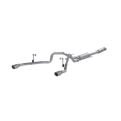 MBRP 2021+ F-150 2.7L/ 3.5L Ecoboost, 5.0L 3in Cat Back 2.5in Dual Split Rear - Aluminized Steel.