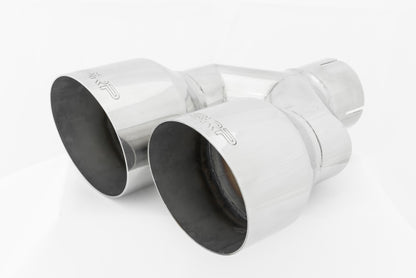 MBRP Universal T304 SS Dual Tip 4in OD/2.5in Inlet.