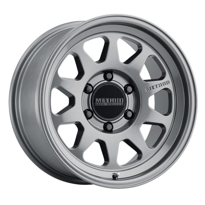 Method MR316 17x8.5 0mm Offset 6x5.5 106.25mm CB Gloss Titanium Wheel.