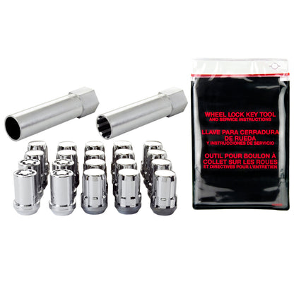 McGard SplineDrive Tuner 5 Lug Install Kit w/Locks & Tool (Cone) M12X1.5 / 13/16 Hex - Chrome.