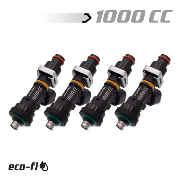 BLOX Racing Eco-Fi Street Injectors 1000cc/min w/1in Adapter Honda B/D/H Series (Set of 4).