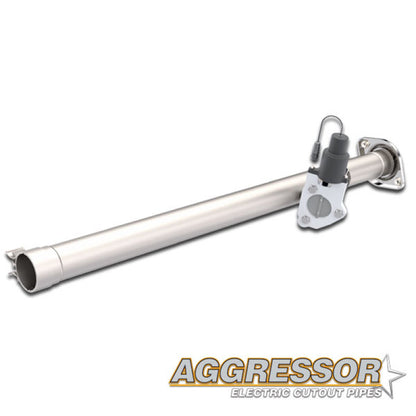 QTP 15-18 Ford F-150 CC/EC Standard Bed 2.5in 304SS Aggressor Cutout Mid Pipe.