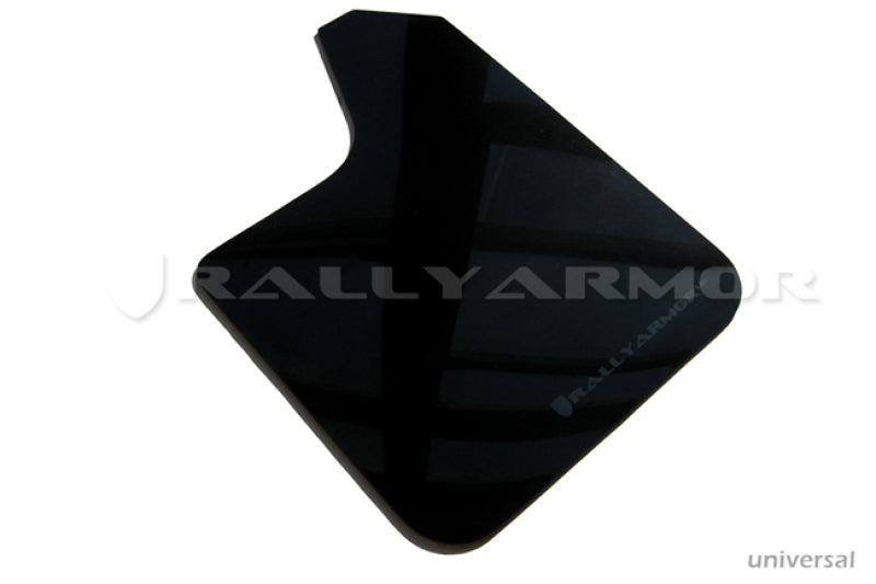 Rally Armor Universal fitment (no hardware) UR Black Mud Flap w/ Grey Logo.