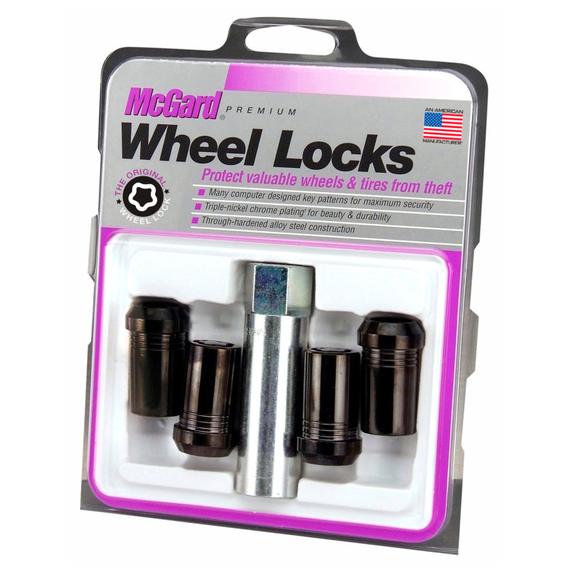 McGard Wheel Lock Nut Set - 4pk. (Tuner / Cone Seat) M14X1.5 / 22mm Hex / 1.648in. Length - Black.