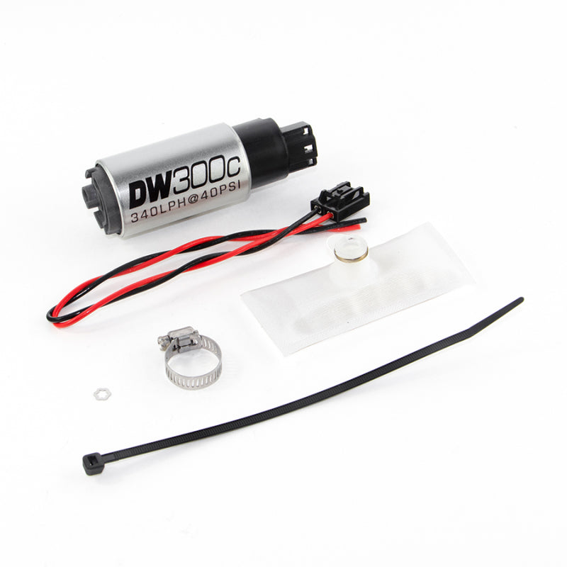 DeatschWerks 88-91 BMW 325i DW300C 340 LPH Compact Fuel Pump w/ Install Kit (w/o Mounting Clips).