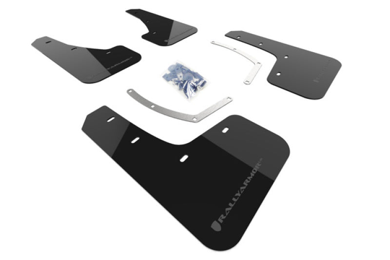 Rally Armor 18-19 Subaru Ascent UR Black Mud Flap w/ Grey Logo.