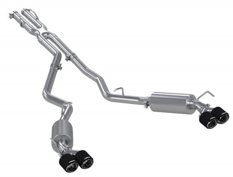 MBRP 20-21 Ford Explorer ST 3.0L Ecoboost SS 2.5in Dual Rear Exit w/ Carbon Fiber Quad Tips - T304.