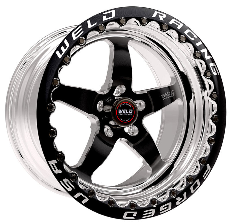 Weld S71 17x10 / 5x120mm BP / 7.2in. BS Black Wheel (High Pad) - Black Single Beadlock MT.