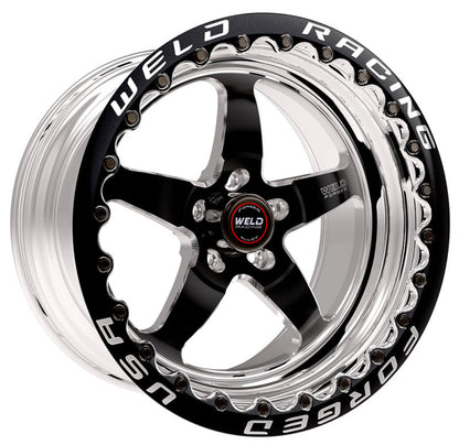 Weld S71 17x11 / 5x115mm BP / 5.8in. BS Black Wheel (Medium Pad) - Black Single Beadlock MT.