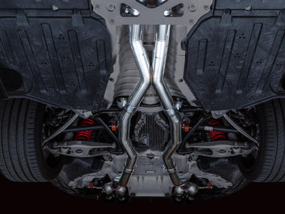 AWE Track Catback Exhaust - Diamond Black Tips | 3020-42482