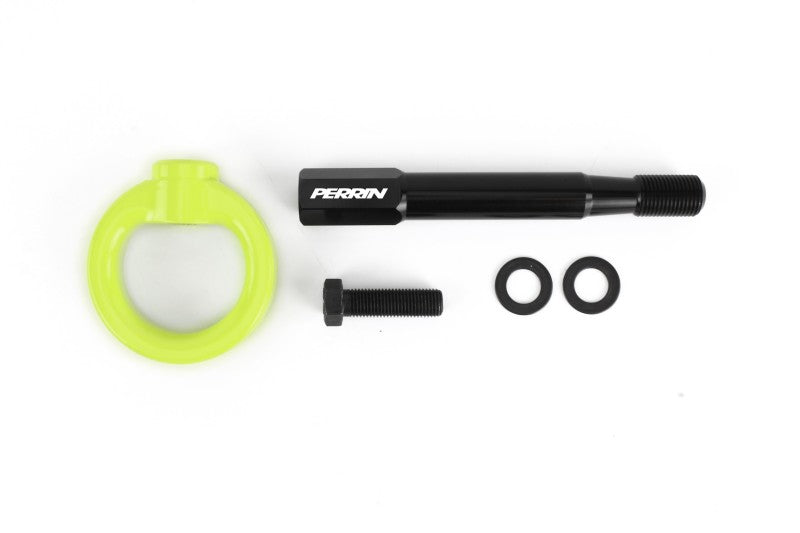 Perrin 15-19 Subaru WRX/STI Tow Hook Kit (Rear) - Neon Yellow.