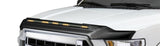 AVS 2007-2018 Jeep Wrangler JK Aeroskin Low Profile Hood Shield w/ Lights - Black.