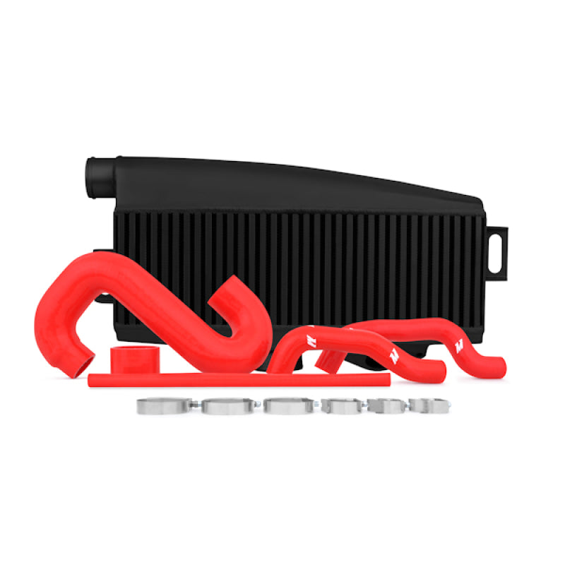 Mishimoto Subaru 02-07 WRX/04-07 STi Top-Mount Intercooler Kit - Powder Coated Black & Red Hoses.