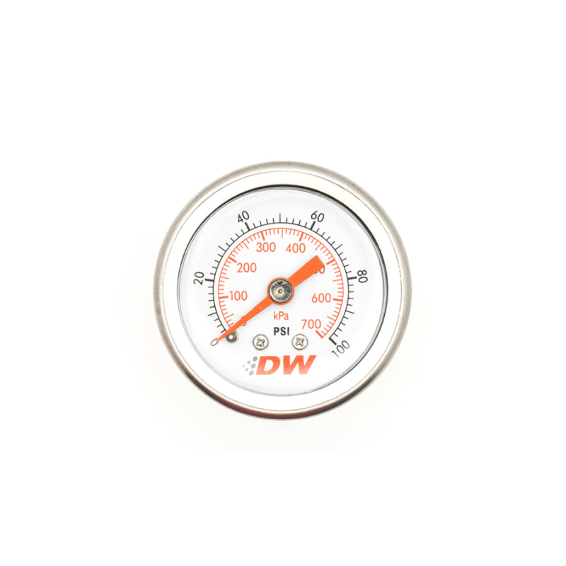 DeatschWerks 0-100 PSI 1/8in NPT Mechanical Fuel Pressure Gauge.