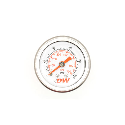 DeatschWerks 0-100 PSI 1/8in NPT Mechanical Fuel Pressure Gauge.