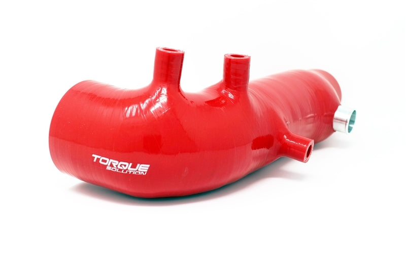 Torque Solution Turbo Inlet Hose Black: 02-07 Subaru WRX/04-18 STI/05-09 Legacy GT/04-13 FTX - Red.